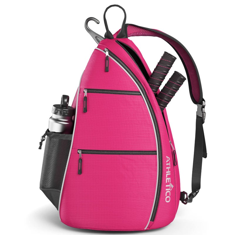 Athletico Sling Bag - Crossbody Backpack for Pickleball, Tennis, Racketball, and Travel for Men and Women (Pink) - Image 1
